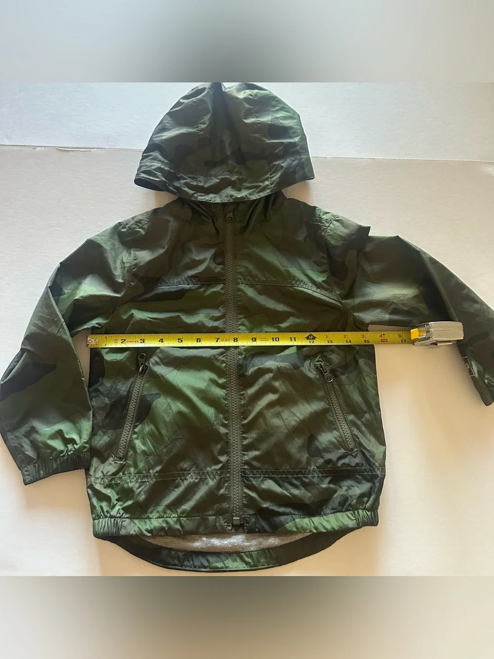 GAP Kids Hooded Camo Windbreaker Jacket - Green